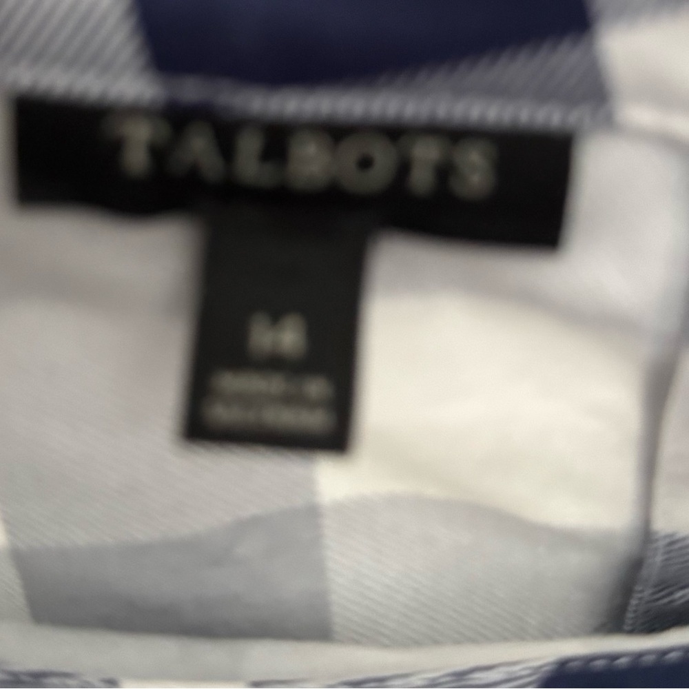 Talbots Blue and White Patterned Top - Picture 2 of 2